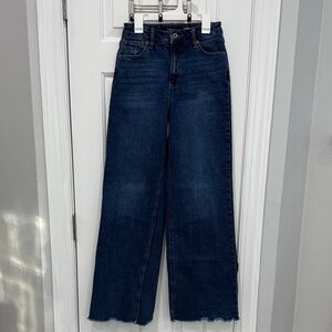 BCBGeneration Deep Indigo Wide Leg Jeans